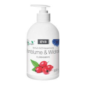 EVA NATURA cremige Flüssigseife Kornblume+Wildrose